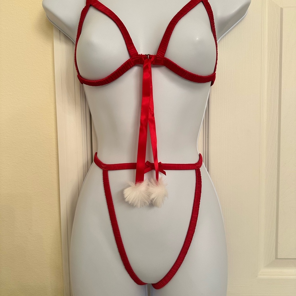 Victoria's Secret Red Strappy Panty Set